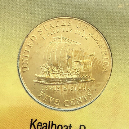 2004 2005 10 Coin Gem BU Westward Series Nickel Coll Whitman Frame Gold Plated