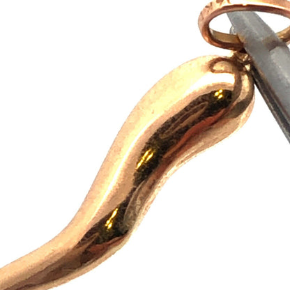 14K Yellow Gold Italian Horn Charm Pendant