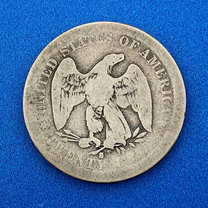 1875 S Silver Seated Liberty Twenty Cent Piece 3 Year Type San Francisco Coin