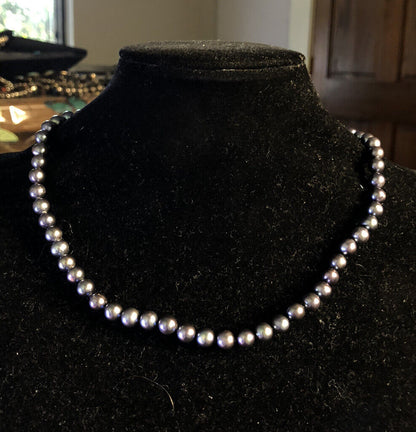 Designer 925 Sterling Silver Gold Vermeil Tahitian Pearl Beaded Necklace