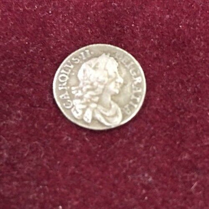 1679 Great Britain Silver 3 Pence Charles II Maundy Threepence