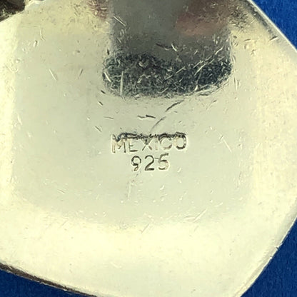 Designer Mexico 925 Sterling Silver Brass Two Tone Modernist Pendant