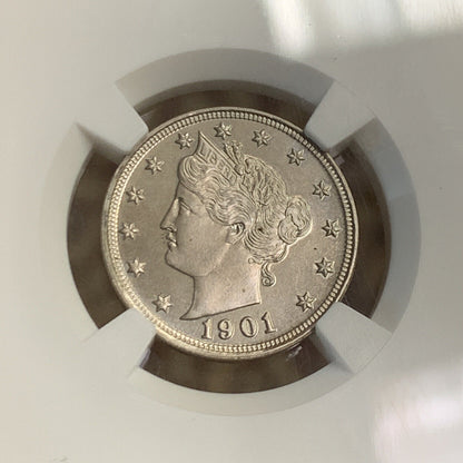1901 P Proof Liberty Nickel 5c Better Philadelphia NGC PF65 Coin
