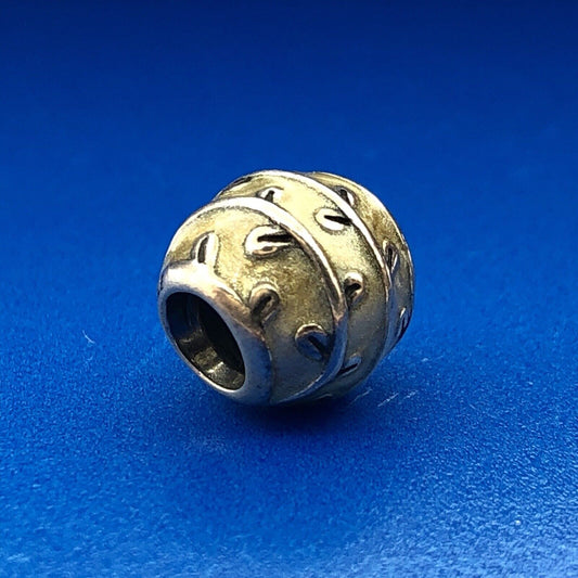 Genuine PANDORA ALE Sterling Silver Beige Enamel Vines Charm 790525EN19 Retired