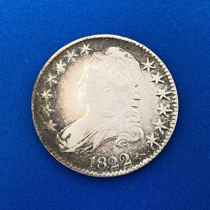 1822 Capped Bust Lettered Edge Silver Half Dollar 50c Early American Silver Coin