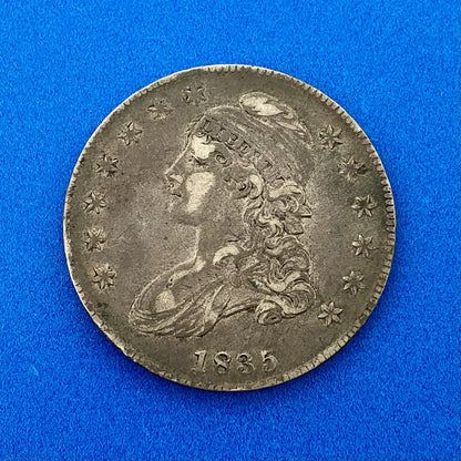 1835 Capped Bust Silver Half Dollar Lettered Edge Better Early Philadelphia Coin