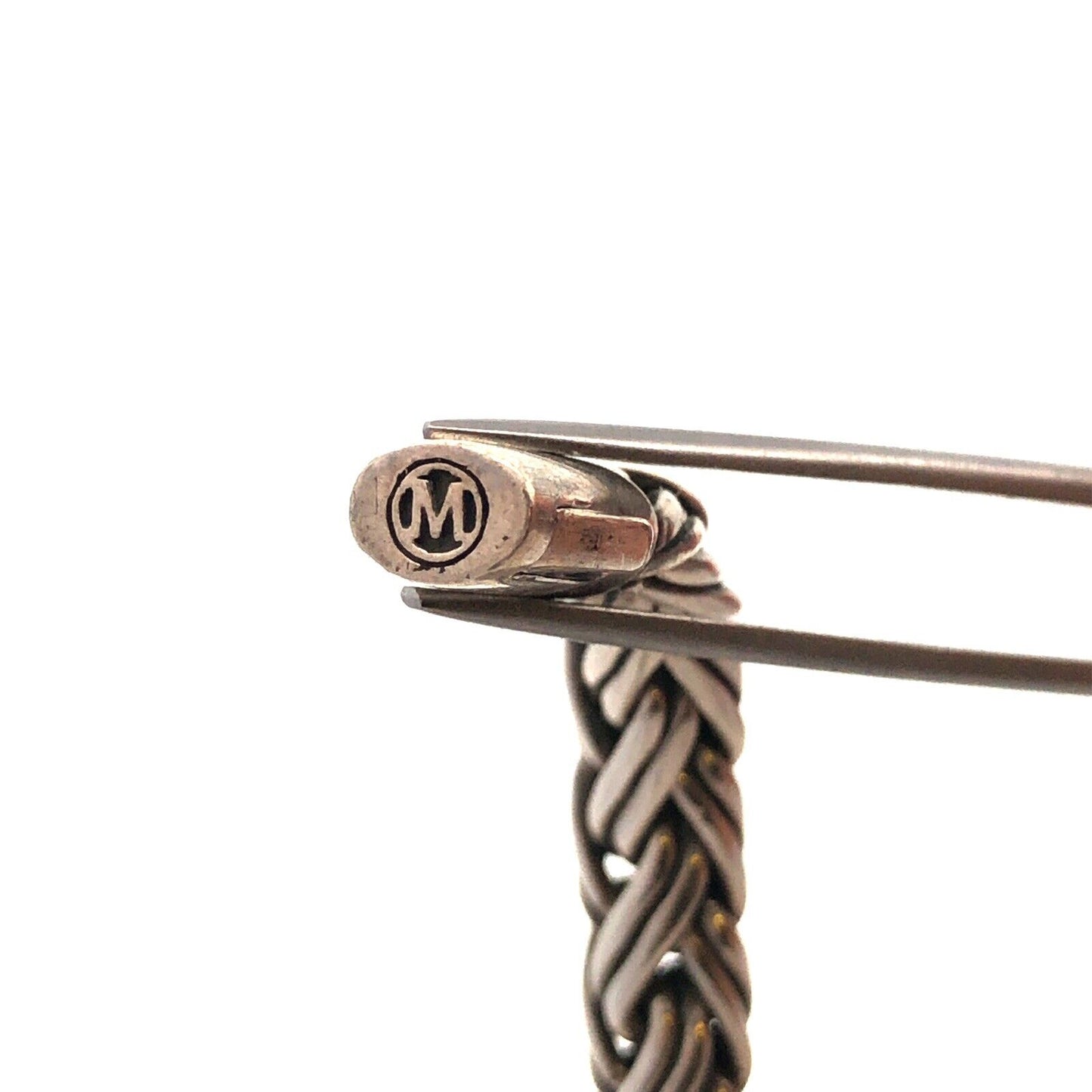 John Hardy 925 Sterling Silver Pave Black Diamond Icon Classic 6.5 mm Bracelet