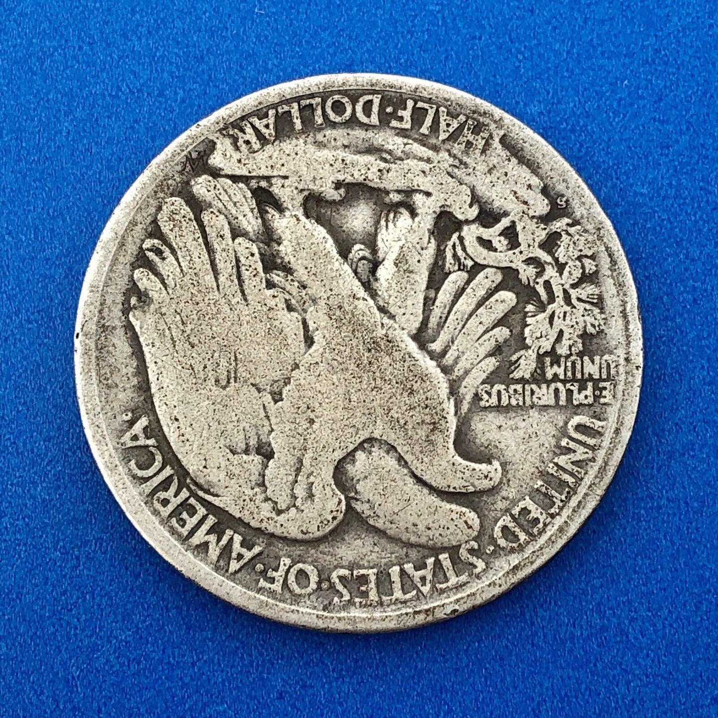 1917 S Reverse Silver Walking Liberty Half Dollar 50c Better Key San Fran Coin