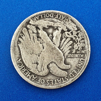 1917 S Reverse Silver Walking Liberty Half Dollar 50c Better Key San Fran Coin