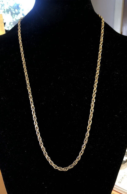 Arthur Pepper Mid Century Gold Tone Oval Locket Double Chain Statement Necklace