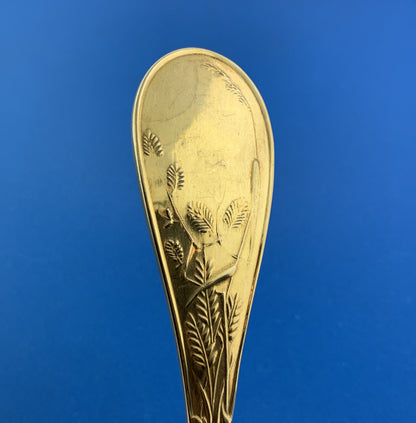 Tiffany & Co Vermeil Gold Washed Sterling Silver 925 Audubon Large Serving Spoon
