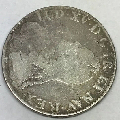 1729 A France Louis XV One Ecu Paris Mint Silver Crown