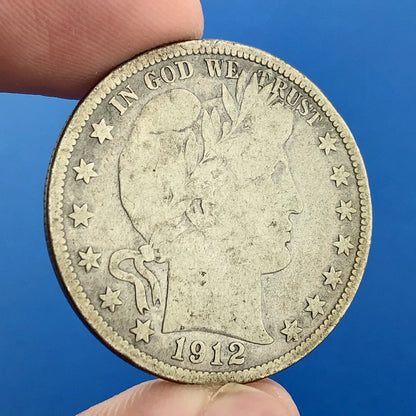 1912 S Silver Barber Half Dollar Better Key Date San Francisco Coin Rare Scarce