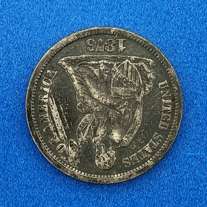 1876 P Seated Liberty Silver Dime 10c Better Key No Stars Philadelphia Coin