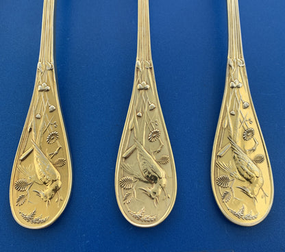 Tiffany & Co Vermeil Gold Washed Sterling Silver 925 Audubon Dinner Fork