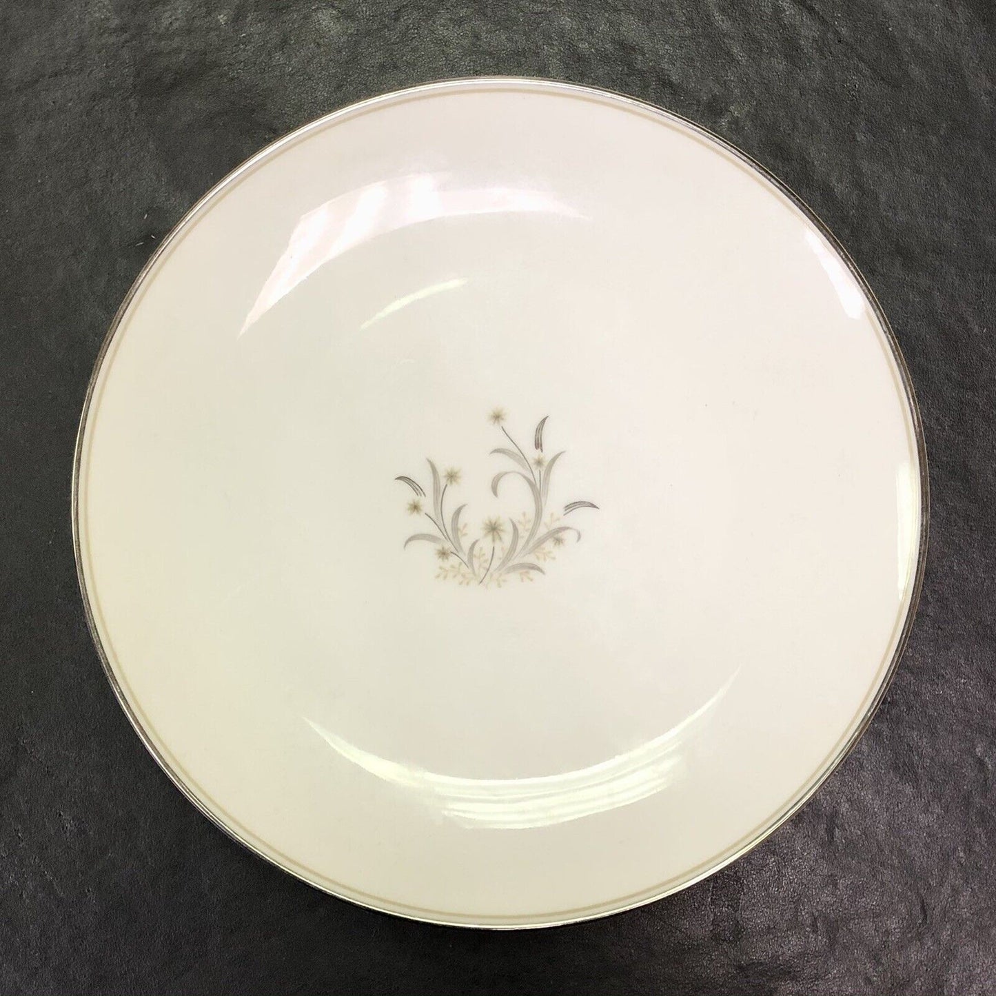 Retired Noritake Ardis China 8 3/8" Platinum Tab Salad Plate TWO Pc Set