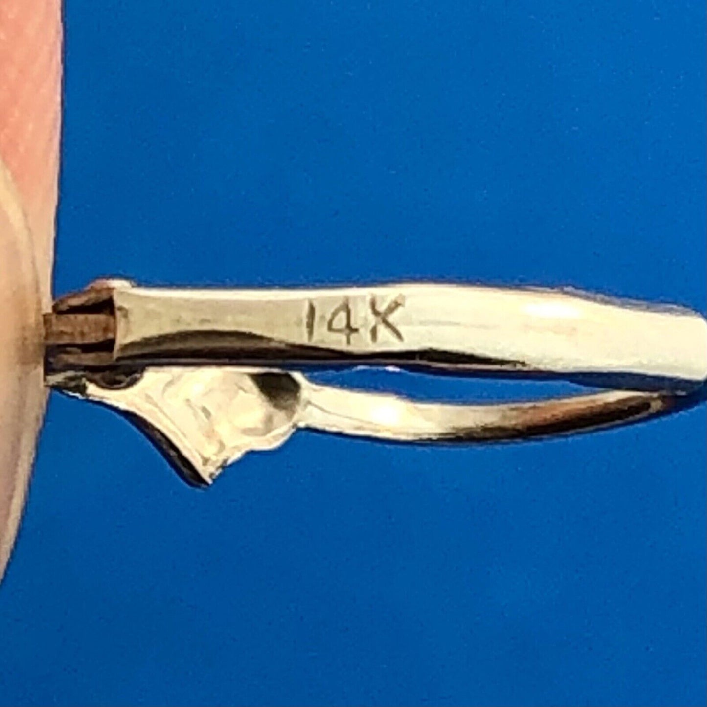 Retro SLC 14K White Gold Diamond Cut Polished Brushed Pear Drop Dangle Earrings