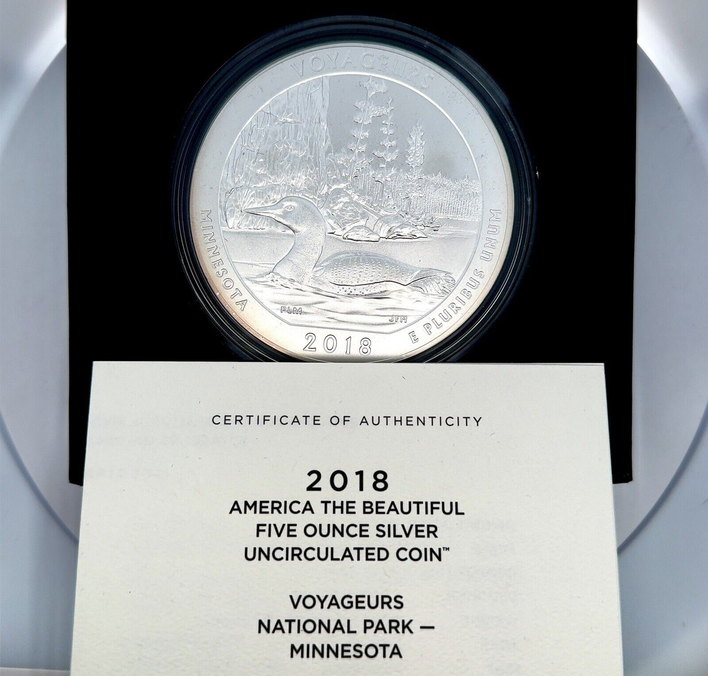 2018 P America The Beautiful Minnesota Voyageurs 5 oz Silver Quarter Coin