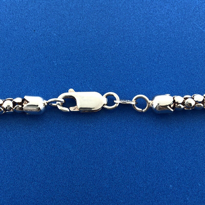 Designer Milor Italy Sterling Silver 925 Popcorn Link Lariat Bolero Necklace
