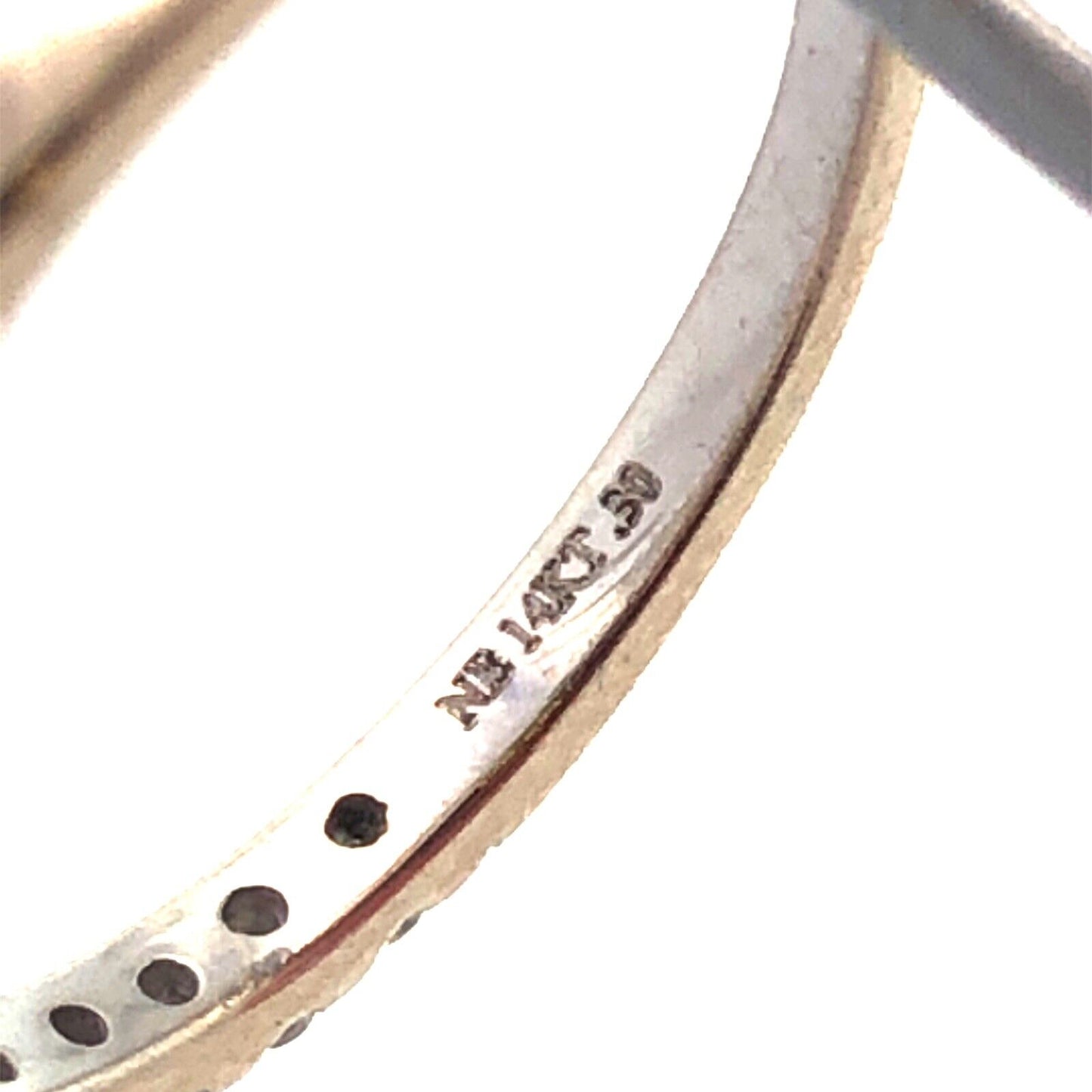 Designer 14K White Gold Diamond Wedding Anniversary Stackable Band Ring