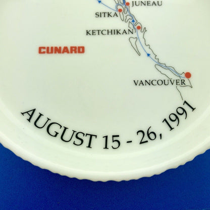 August 15-26, 1991 Cunard Sagafjord Alaskan Cruise Rosenthal Germany Nut Dish