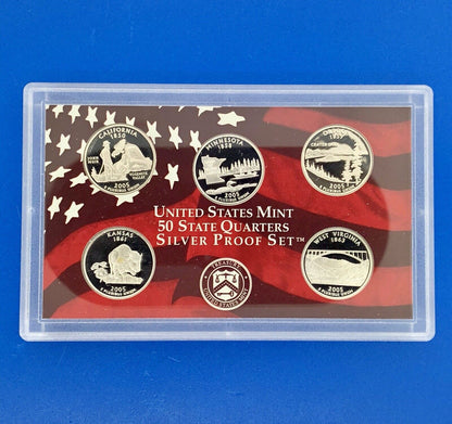 2005 S United States Mint Silver Proof Eleven 11 Coin Set OMP/COA