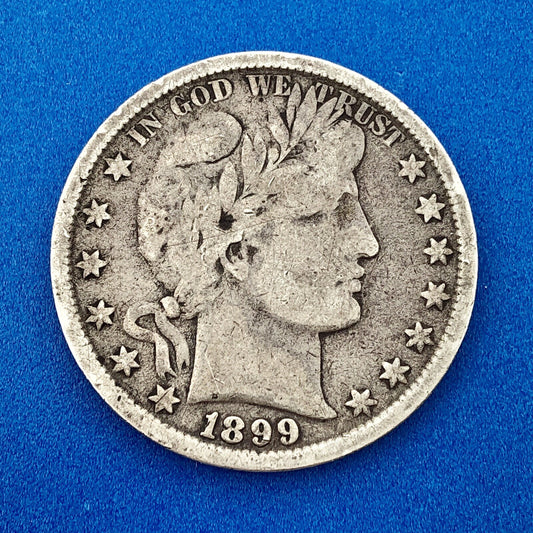 1899 P Barber Silver Half Dollar 50c Better Rare Key Philadelphia Mint Coin