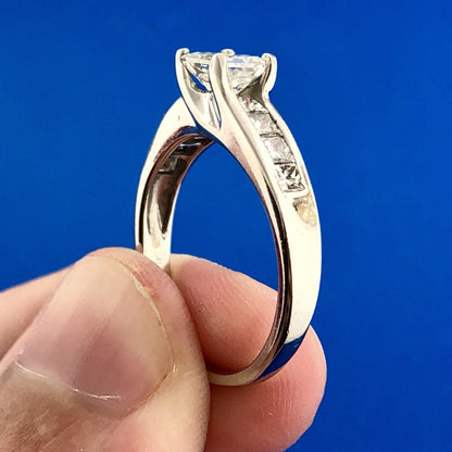 Stunning Platinum 950 Princess Diamond Engagement Ring Wedding Band Set