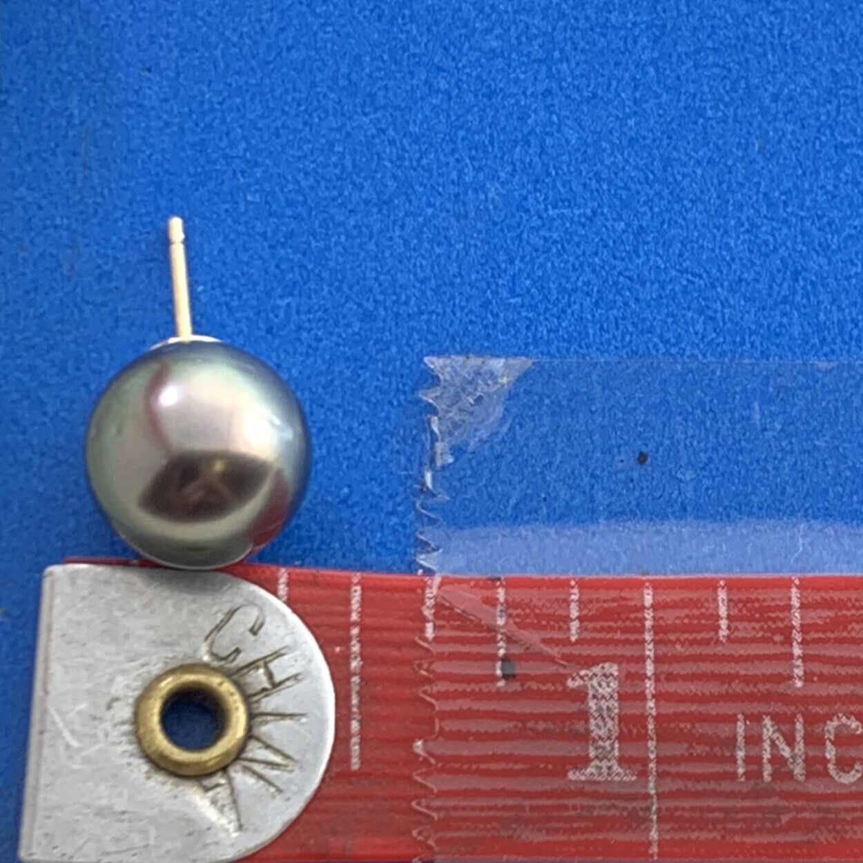 14K Yellow Gold Tahitian Pearl Solitaire Statement Stud Earrings 9.75mm