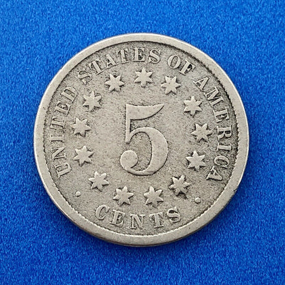 1874 P Shield Nickel Variety 2 Scarce Rare Better Key Philadelphia Mint Coin