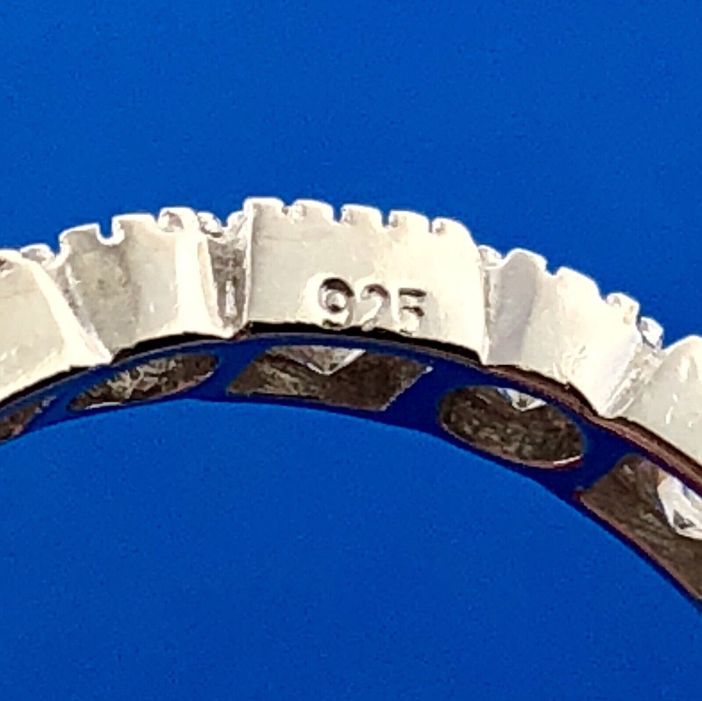 Gorgeous 925 Sterling Silver Cubic Zirconia CZ Infinity Anniversary Band Ring