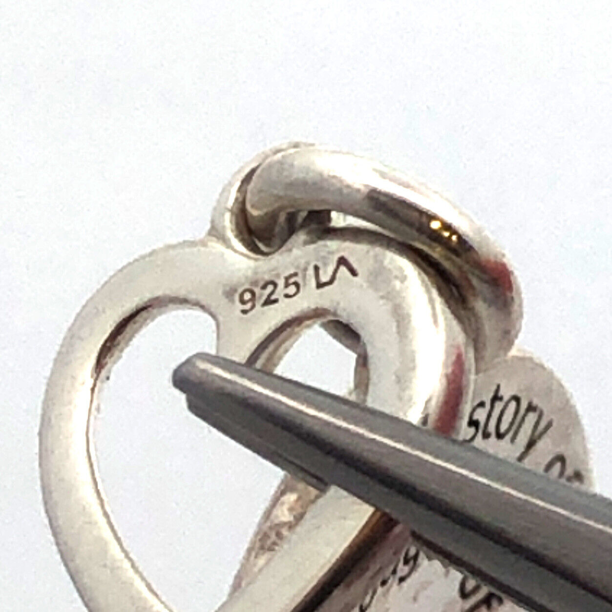 Designer 925 Sterling Silver Round Friendship Best Friend Heart Charm Pendant