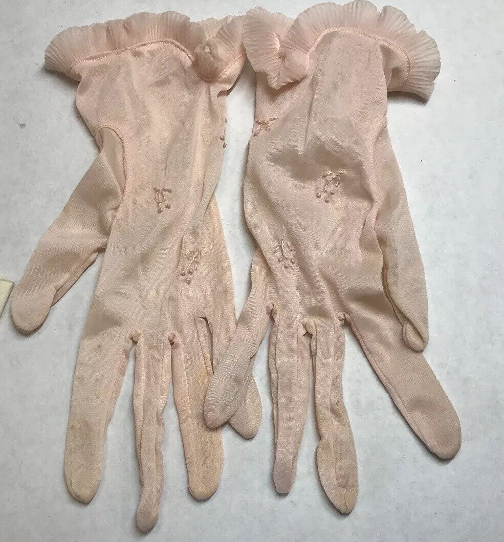 Vintage 11 Item Lot 6 Pair Tea Evening Wedding Party Gloves 4 Bold Scarves