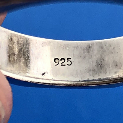 Designer 925 Sterling Silver Architectural Scroll Bar Dome Ring