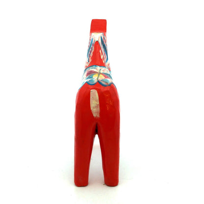 Vintage Swedish Akta Dala Hemslojd Hand Painted Red Horse Wooden Toy Figurine