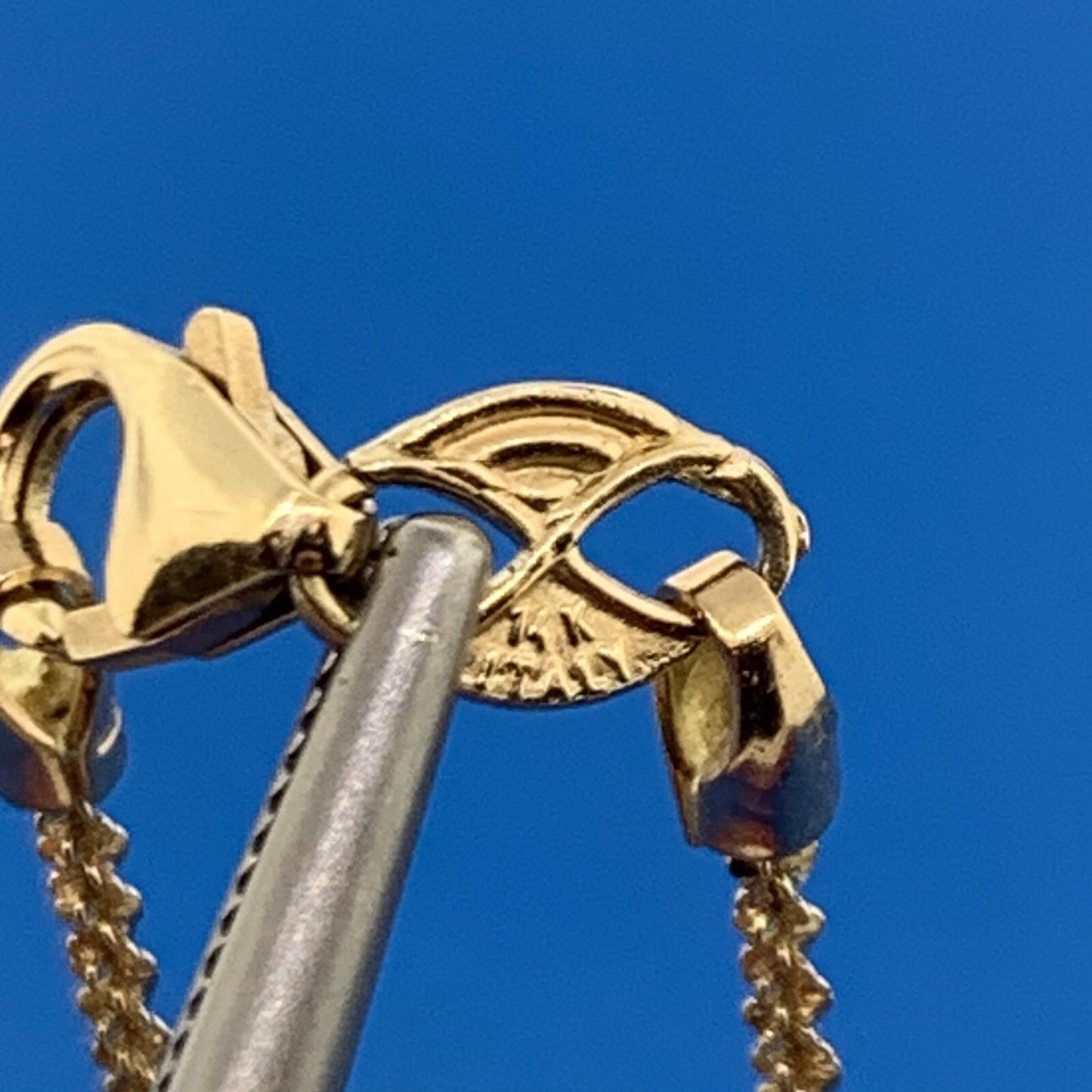 14K Yellow Gold Italy Fancy Cut Disco Ball Station Bracelet