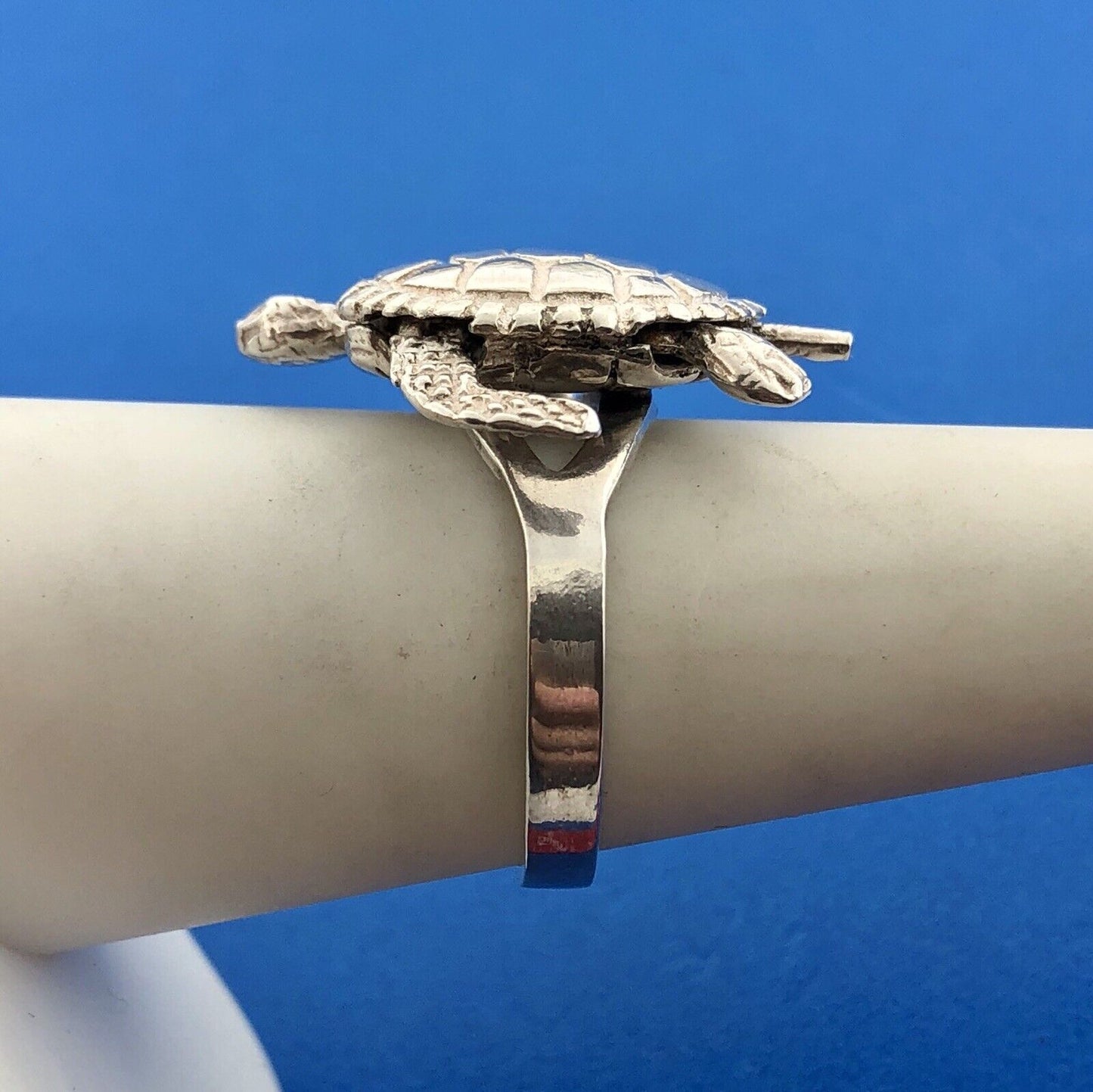 Designer Sterling Silver 925 Swimming Sea Turtle Movable Fashion Ring