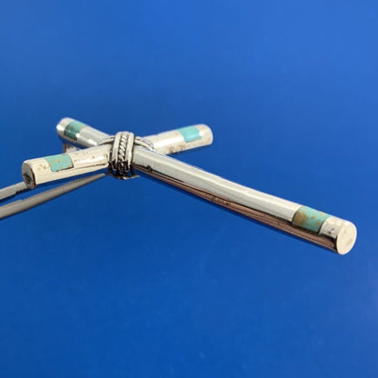 Silver Cloud Co 925 Sterling Silver Turquoise Inlay Statement Cross Pendant