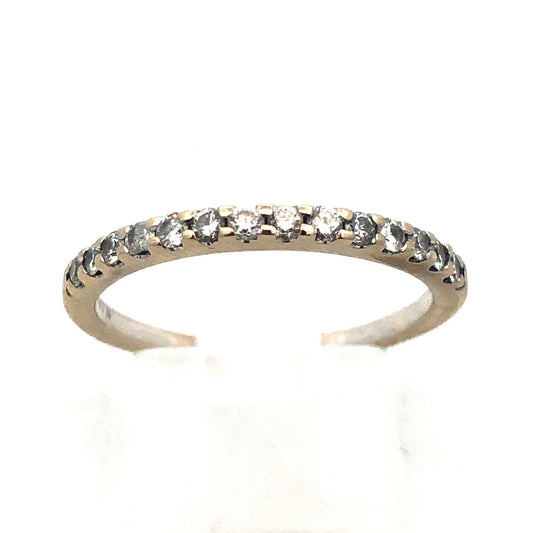 Estate 14K White Gold Diamond Wedding Anniversary Stackable Band Ring