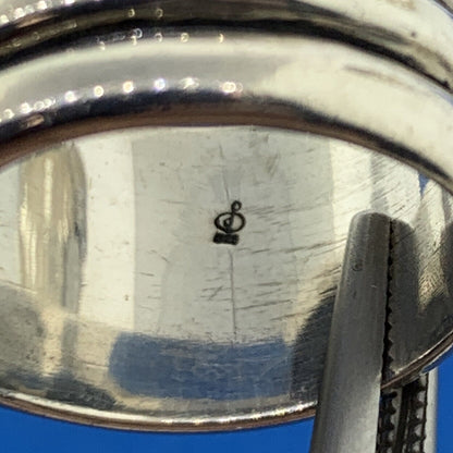 Designer 925 Sterling Silver Oval Black Onyx Cabochon Ribbed Statement Ring