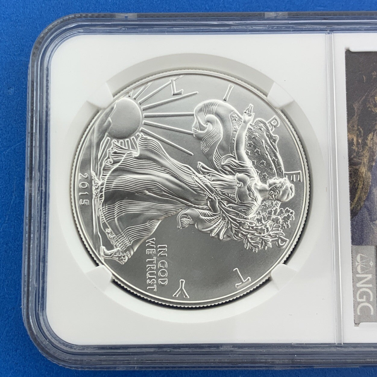 2015 American Silver Eagle 999 Fine 1 Oz Silver NGC MS69 First Release Eagle Lab