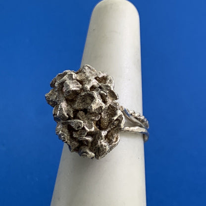 Artisan 925 Sterling Silver Artisan Nugget Free Form Size 6 Ring