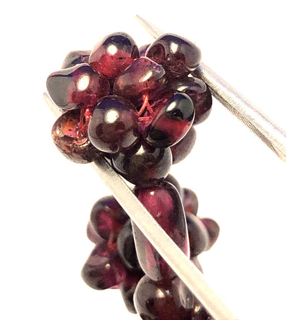 Vintage Amethyst Beaded Cluster Physical Healing Statement Necklace