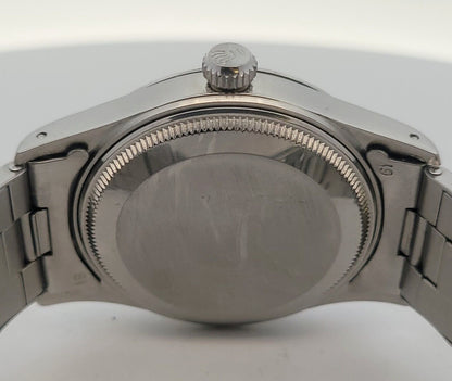 Vintage Rolex Oyster Perpetual 34mm White Dial Silver Bracelet Men's 6532