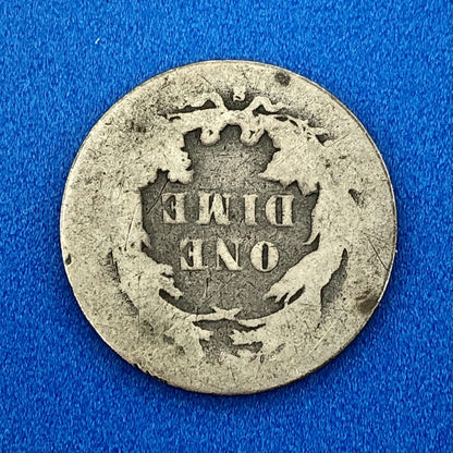 1887 S Seated Liberty Silver Dime 10c Better Key No Stars San Francisco Coin