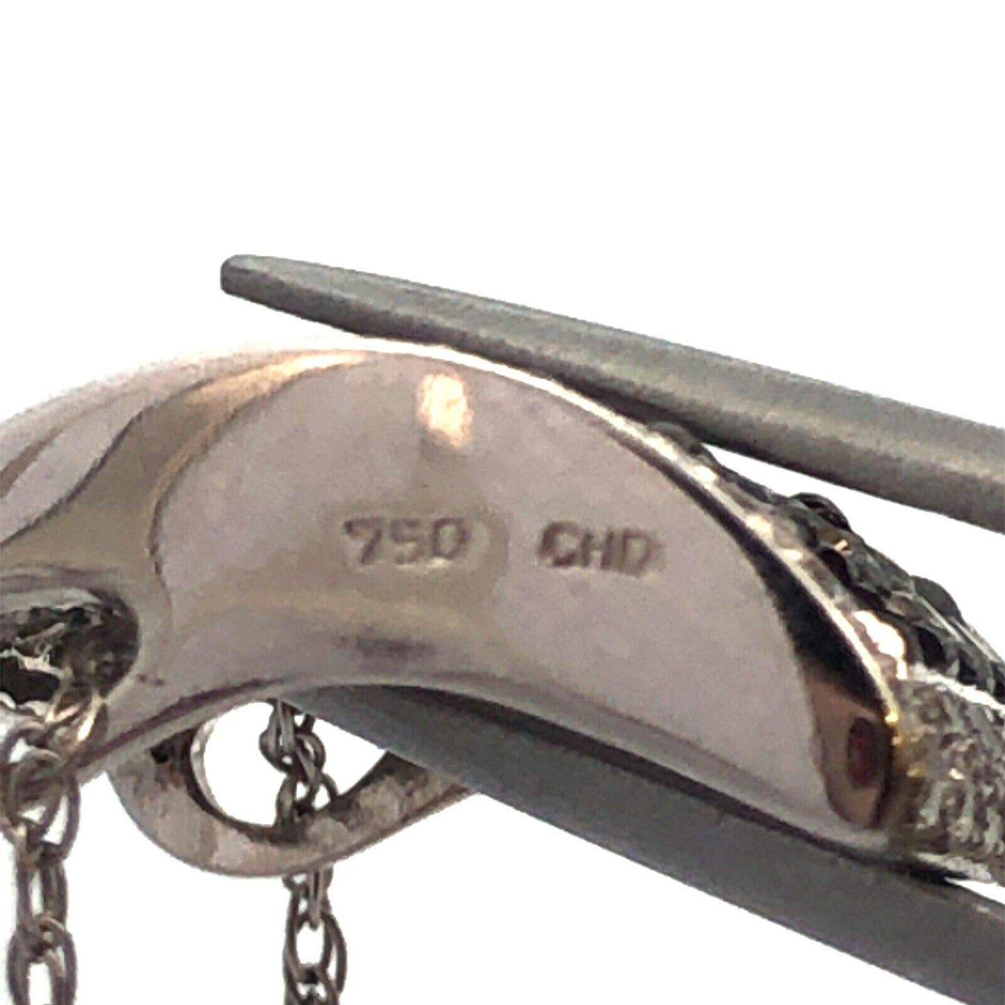 18K White Gold Champagne Diamond Pendant 2tcw