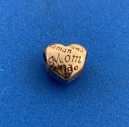 Authentic PANDORA Rose Gold Plated 78112 Heart Mothers Day Mom Bracelet Charm
