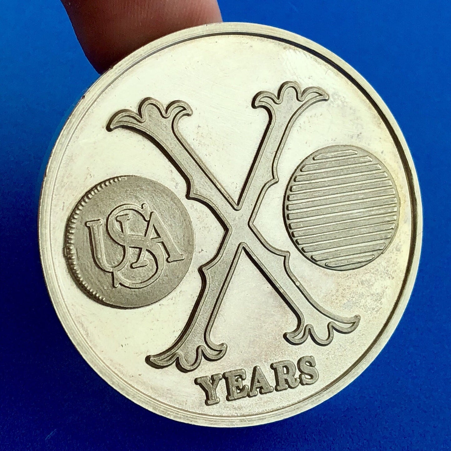 1973 Fairfield CA/Vallejo CA Coin Club 10 Year Anniv One Ounce .999 Silver Round