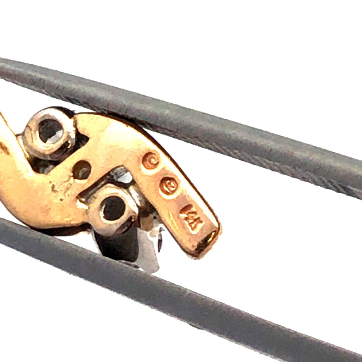 14K Yellow Gold Round Diamond Trio Modernist Anniversary Stud Earrings