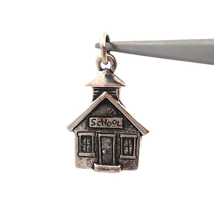 Retired Designer James Avery 925 Sterling Silver School House Pendant